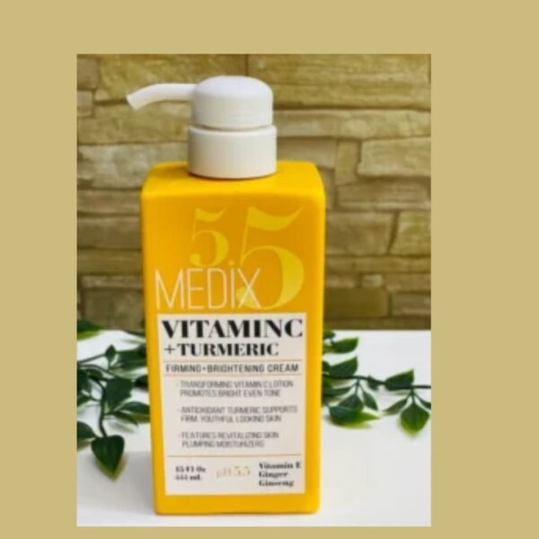 Medix 5.5 vitamine c +turmeric firming +brightening cream vitamin e ginger -transforming vitamin c lotion promotes bright even tone.Antioxidant turmeric supports firm youthful looking skin,,features revitalizing skin plumpling moisturuzers