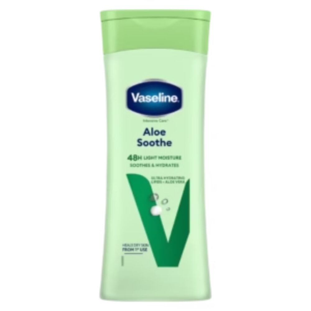 vaseline intensive body lotion  aloe soothe with pure aloe vera 48hr moisture