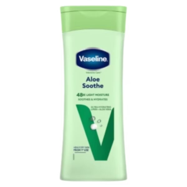 vaseline intensive body lotion  aloe soothe with pure aloe vera 48hr moisture