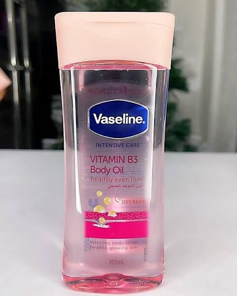 vaseline body oil pink