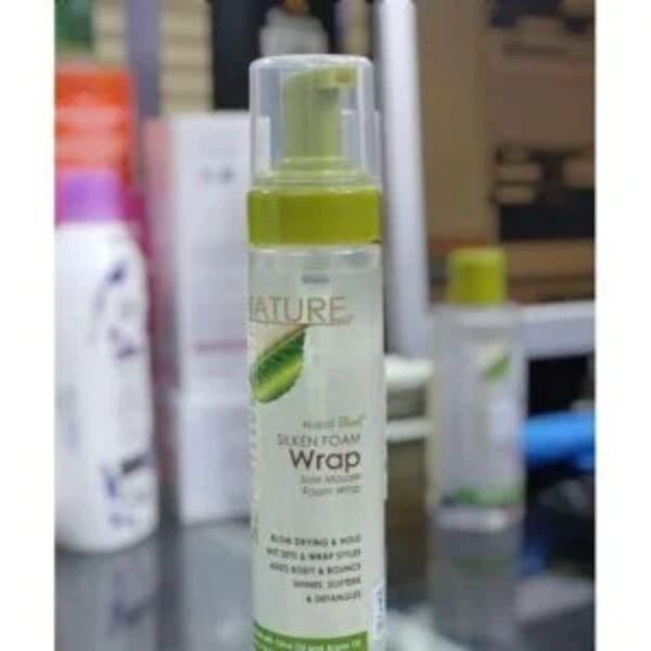 Sensitive by Nature  Mousse foam wrap blow drying n holf wet sets and wrap styles adds body n bounce shines,softens and detangles