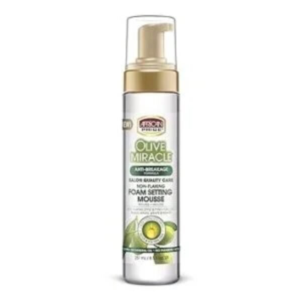 African pride mousse olive miracle form setting Mousse